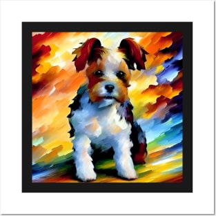 Long-Haired Terrier / Jack Russell Terrier Posters and Art